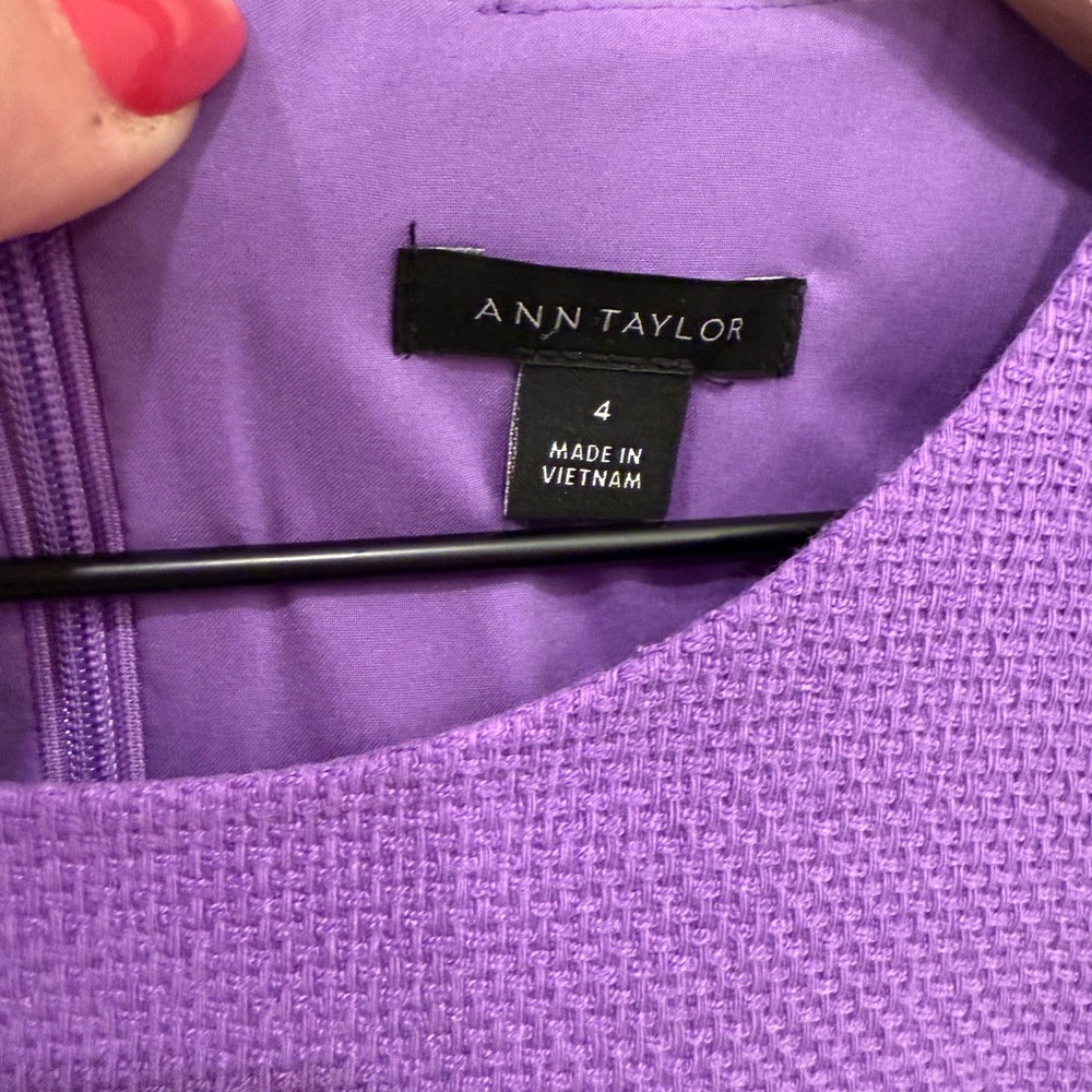 Ann Taylor Vibrant Purple Mini Dress - Picture 6 of 7